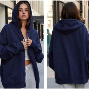 Hill House Navy Teddy Zip Up (M)